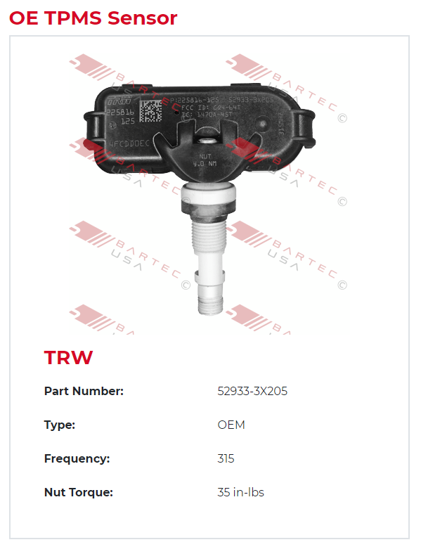 OE TPMS Sensor